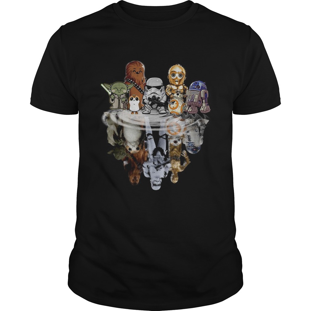 Star Wars characters chibi water mirror reflection shirt Star Wars characters chibi water mirror reflection shirt