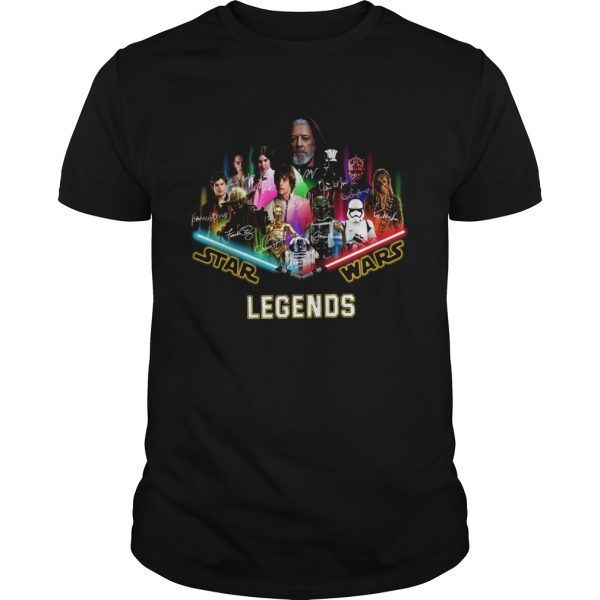 Star Wars legends character signatures shirt