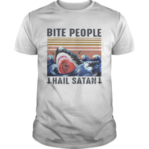 Starry night Shark Bite people hail satan shirt