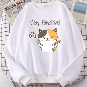 Stay Pawsitive! Kawaii Cat Sweater