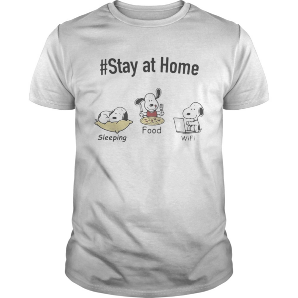 Stay at home sleeping food wifi Snoopy Covid19 shirt