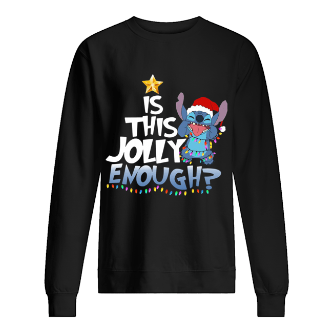 Stitch Is This Jolly Enough Christmas Lights Shirt Stitch Is This Jolly Enough Christmas Lights Shirt
