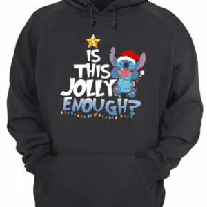 Stitch Is This Jolly Enough Christmas Lights Shirt 3