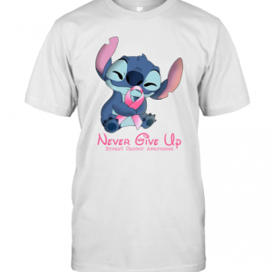 Stitch Never Give Up Breast Cancer Awareness T-Shirt
