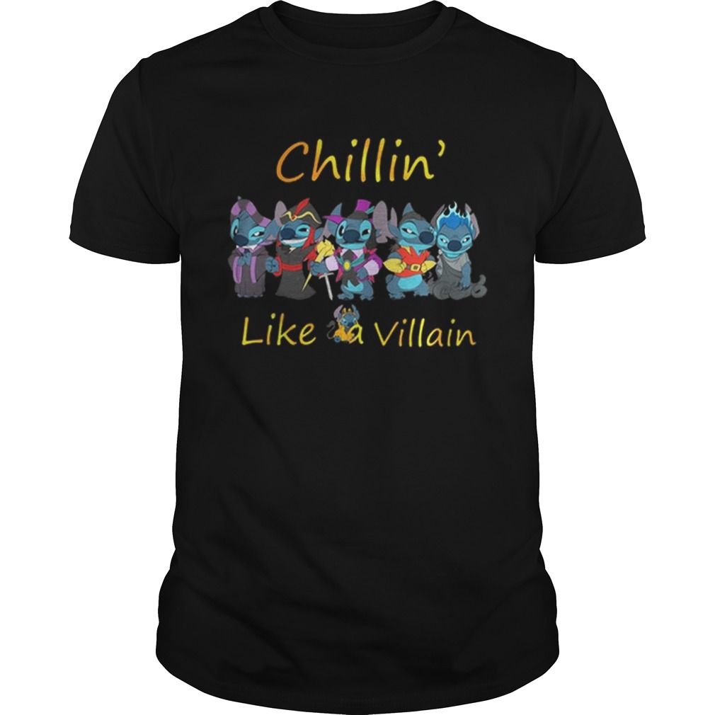 Stitch chillin like a villain shirt Stitch chillin like a villain shirt