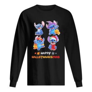 Stitch happy hallothanksmas shirt