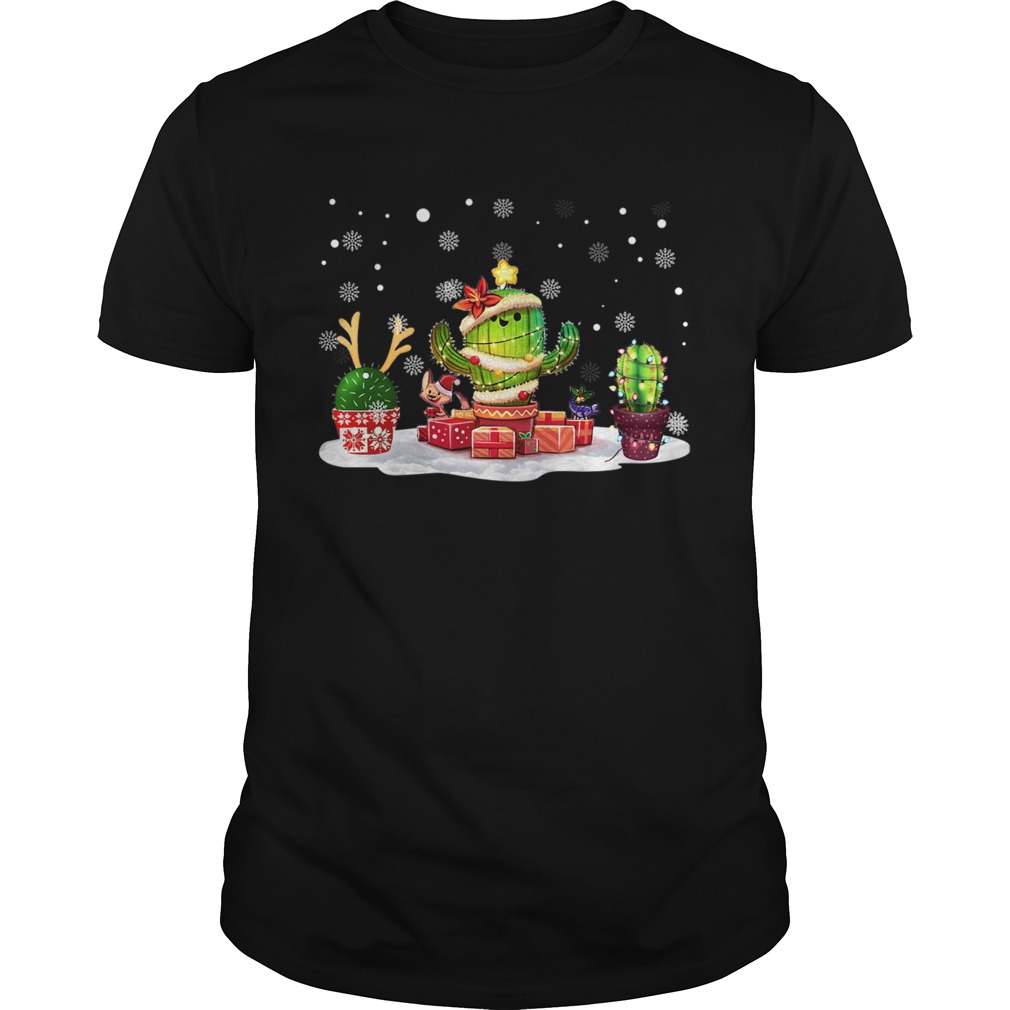 Succulent Cactus Snow Merry Christmas TShirt Succulent Cactus Snow Merry Christmas TShirt