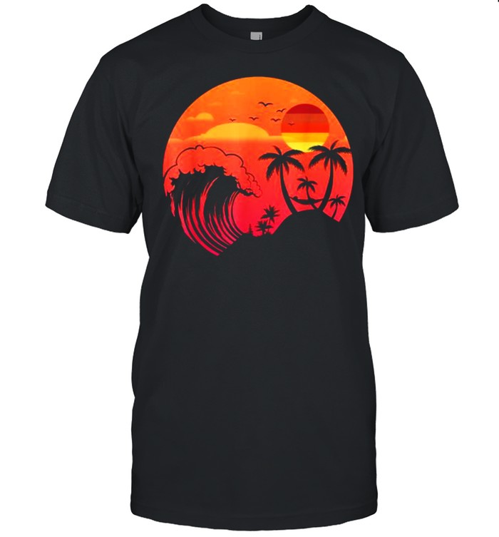 Summer Ocean Palm Trees Retro Vintage Beach Surf Sunset Shirt Summer Ocean Palm Trees Retro Vintage Beach Surf Sunset Shirt