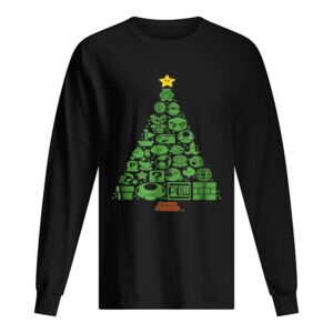 Super Mario Item Characters Christmas Tree Graphic shirt