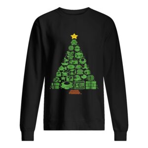 Super Mario Item Characters Christmas Tree Graphic shirt