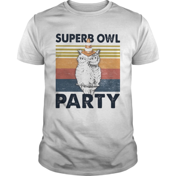 Superb Owl Party Vintage Retro shirt