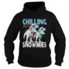 T Rex Dinosaurs chilling with my snowmies christmas shirt