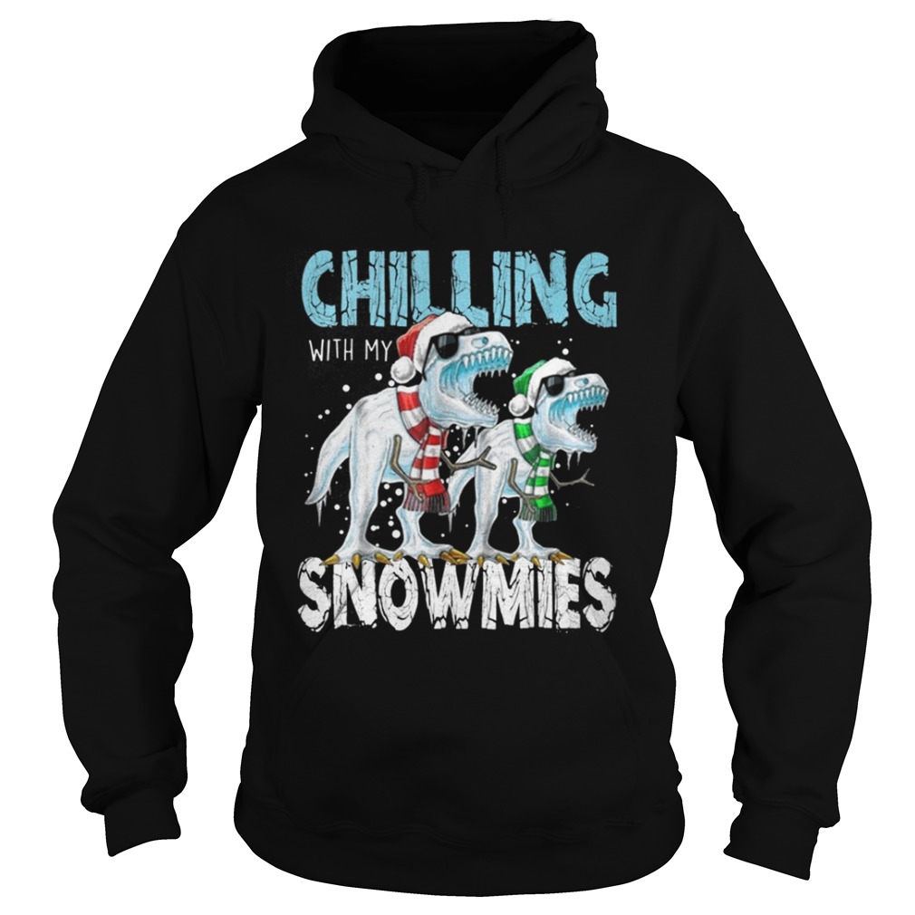 T Rex Dinosaurs chilling with my snowmies christmas shirt T Rex Dinosaurs chilling with my snowmies christmas shirt
