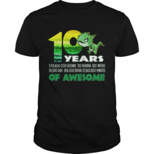T-rex Dinosaur 10th Birthday Shirt for Awesome 9 Year Old shirt