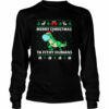 T rex merry christmas ya filthy face mask ugly shirt