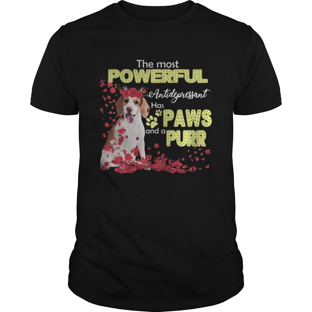 THE MOST POWERFULL ANTIDEPRESSANT HAS PAWS AND A PURR shirt THE MOST POWERFULL ANTIDEPRESSANT HAS PAWS AND A PURR shirt