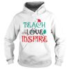 Teacher Christmas Teach Love Inspire shirt