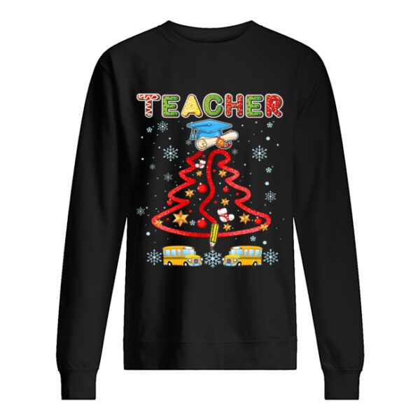 Teacher Christmas Tree Merry Xmas Gift T-Shirt