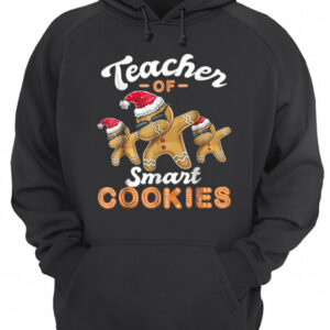 Teacher of Smart Cookies Dabbing Gingerbread Christmas T Shirt 3