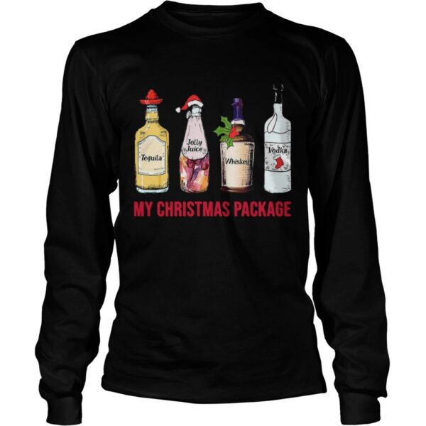 Tequila Jolly Juice Whiskey Vodka My Christmas Package shirt