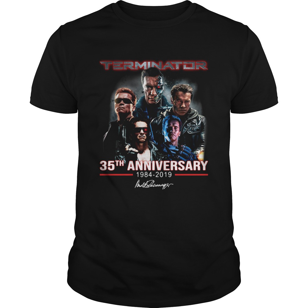 Terminator 35th Anniversary 19842019 Signature Shirt Terminator 35th Anniversary 19842019 Signature Shirt
