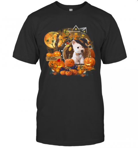 Terrier Puppy Witch Pumpkin Witch Halloween T-Shirt Terrier Puppy Witch Pumpkin Witch Halloween T-Shirt