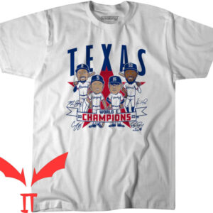Texas Rangers World Series T-shirt World Champions Caricatures