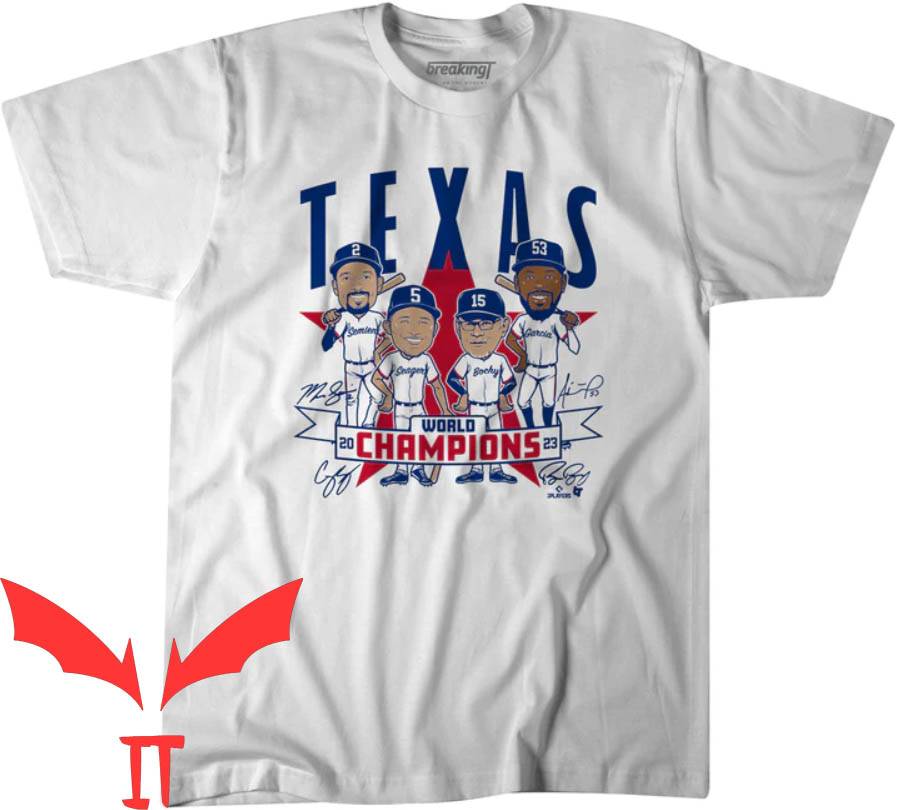 Texas Rangers World Series T-shirt World Champions Caricatures Texas Rangers World Series T-shirt World Champions Caricatures