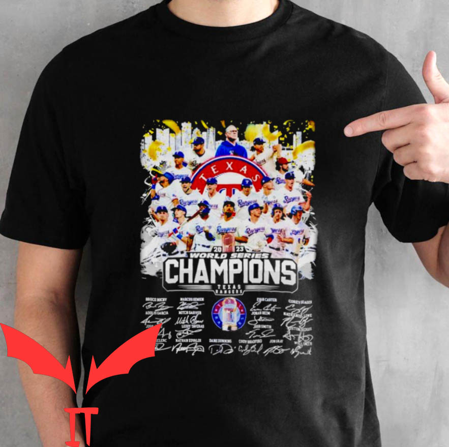 Texas Rangers World Series T-shirt World Series Signatures Texas Rangers World Series T-shirt World Series Signatures