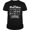 The Fast Saga 2001 2020 9 Movies Thank You For The Memories shirt