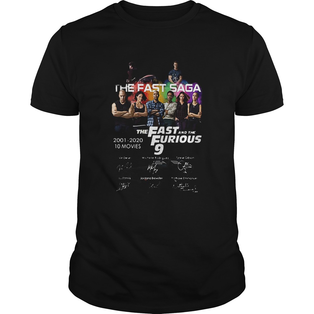 The Fast Saga The Fast And The Furious 9 Signatures shirt The Fast Saga The Fast And The Furious 9 Signatures shirt