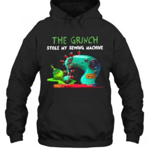 The Grinch Stole My Sewing Machine Christmas T Shirt 3