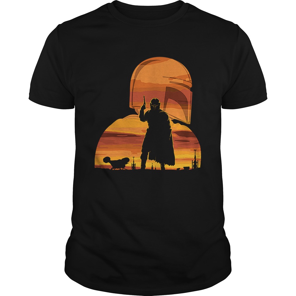 The Mandalorian Gunfighter Has Landed Star Wars Sunset shirt The Mandalorian Gunfighter Has Landed Star Wars Sunset shirt