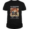 The Walking Dead 10 seasons 2010-2021 thank you for the memories signatures shirt