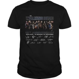 The Walking Dead 10th anniversary 2010 2020 10 season 147 episodes signature shirt