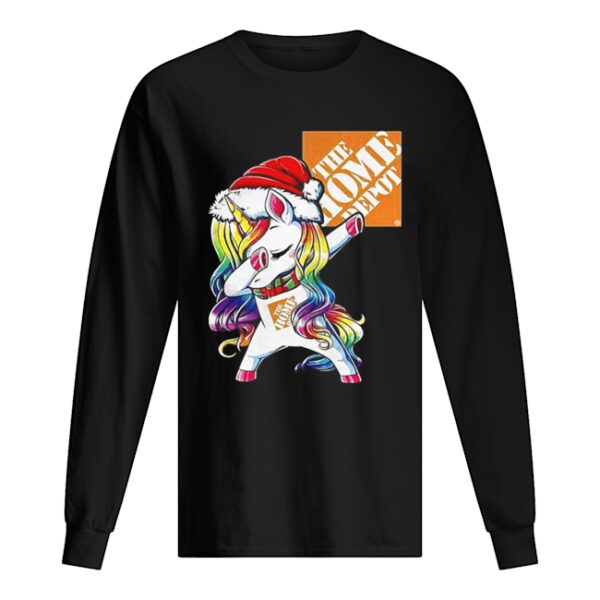 The home depot christmas dabbing unicorn shirt