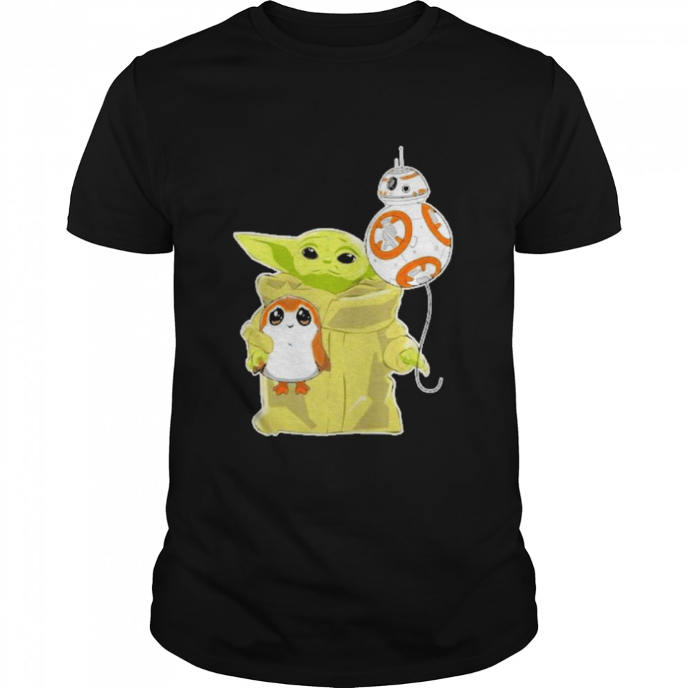 The mandalorian baby yoda hug sad porg shirt The mandalorian baby yoda hug sad porg shirt