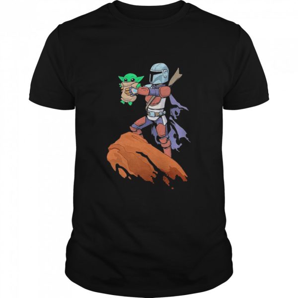 The mandalorian hug baby yoda 2021 shirt