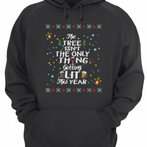 The three isn't the only thing getting lit this year Christmas shirt 3