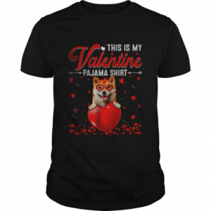 This Is My Valentine Pajama Shirt Shiba Inu Dog T-Shirt