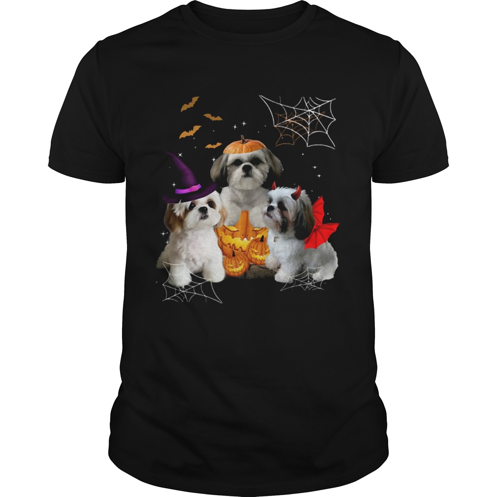 Three ShihTzus Dogs Halloween shirt Three ShihTzus Dogs Halloween shirt