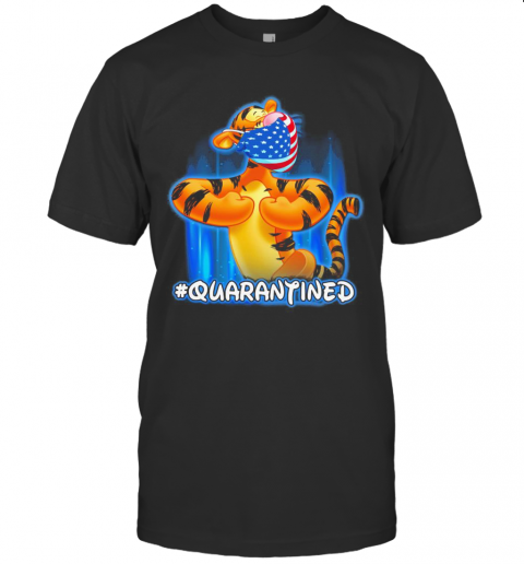 Tiger Quarantined American Flag Mask Disney T-Shirt Tiger Quarantined American Flag Mask Disney T-Shirt