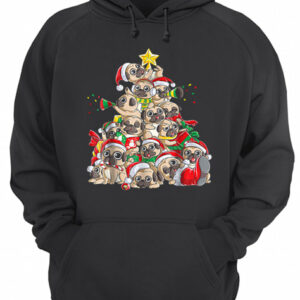 Top Pug Christmas Merry Pugmas Xmas Tree Santa Boys Gifts shirt 3