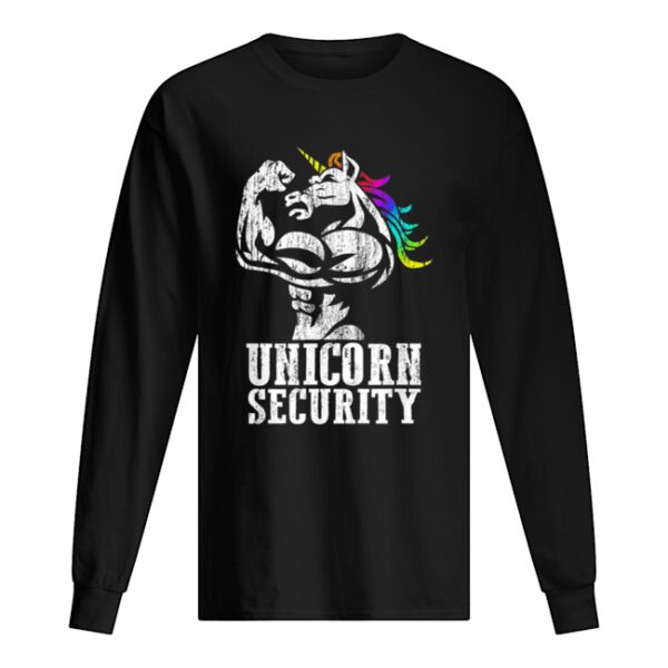 Top Unicorn Security Rainbow Muscle Manly Funny Christmas Gift shirt