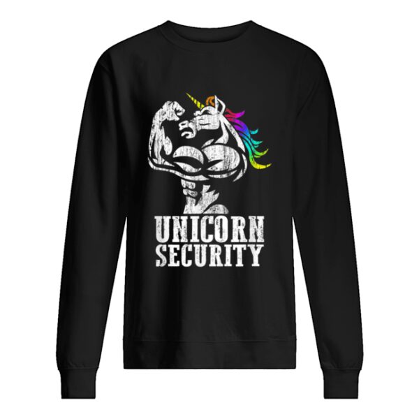Top Unicorn Security Rainbow Muscle Manly Funny Christmas Gift shirt
