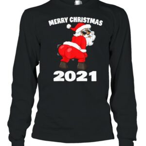 Twerking African American Santa Claus Merry Christmas 2021 shirt