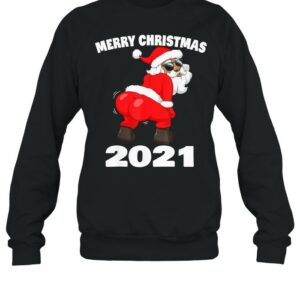 Twerking African American Santa Claus Merry Christmas 2021 shirt