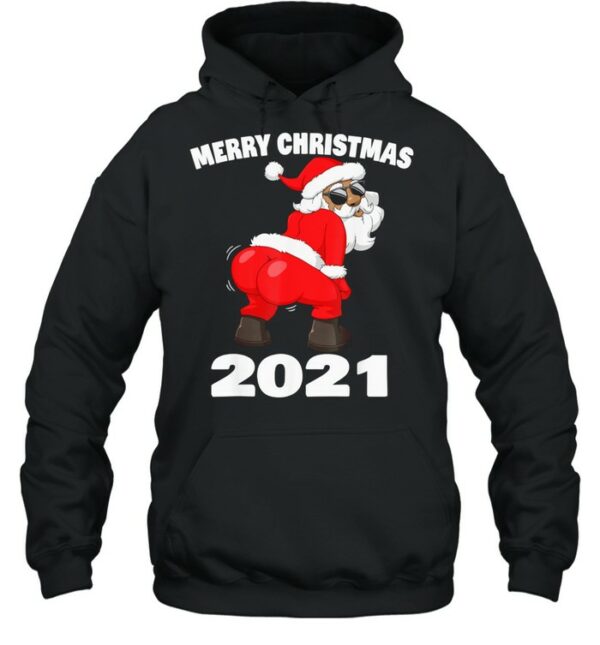 Twerking African American Santa Claus Merry Christmas 2021 shirt