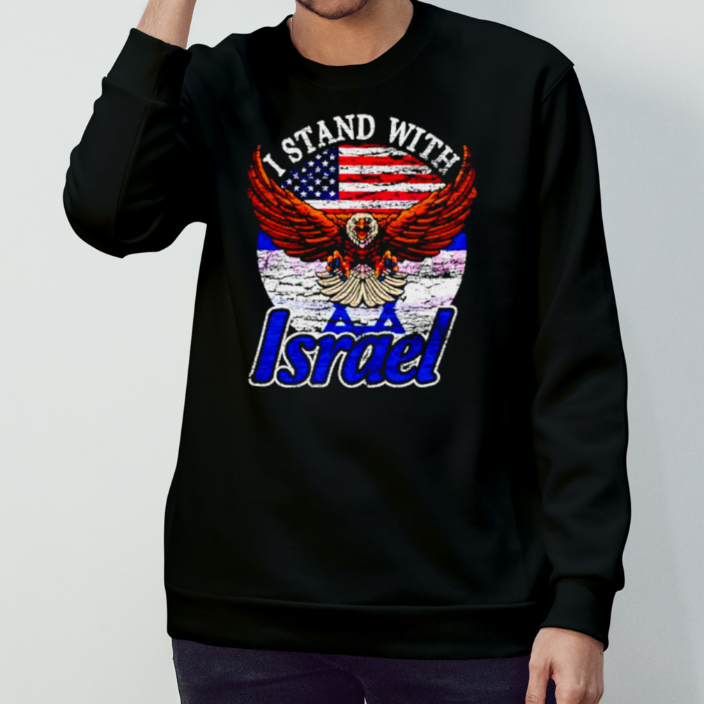 USA eagle stand with Israel retro shirt USA eagle stand with Israel retro shirt