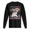 Ugly Christmas Dabbing Santa Cow T-Shirt